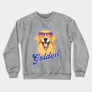 Stay Golden - Summer Golden Retriever in Shades Crewneck Sweatshirt